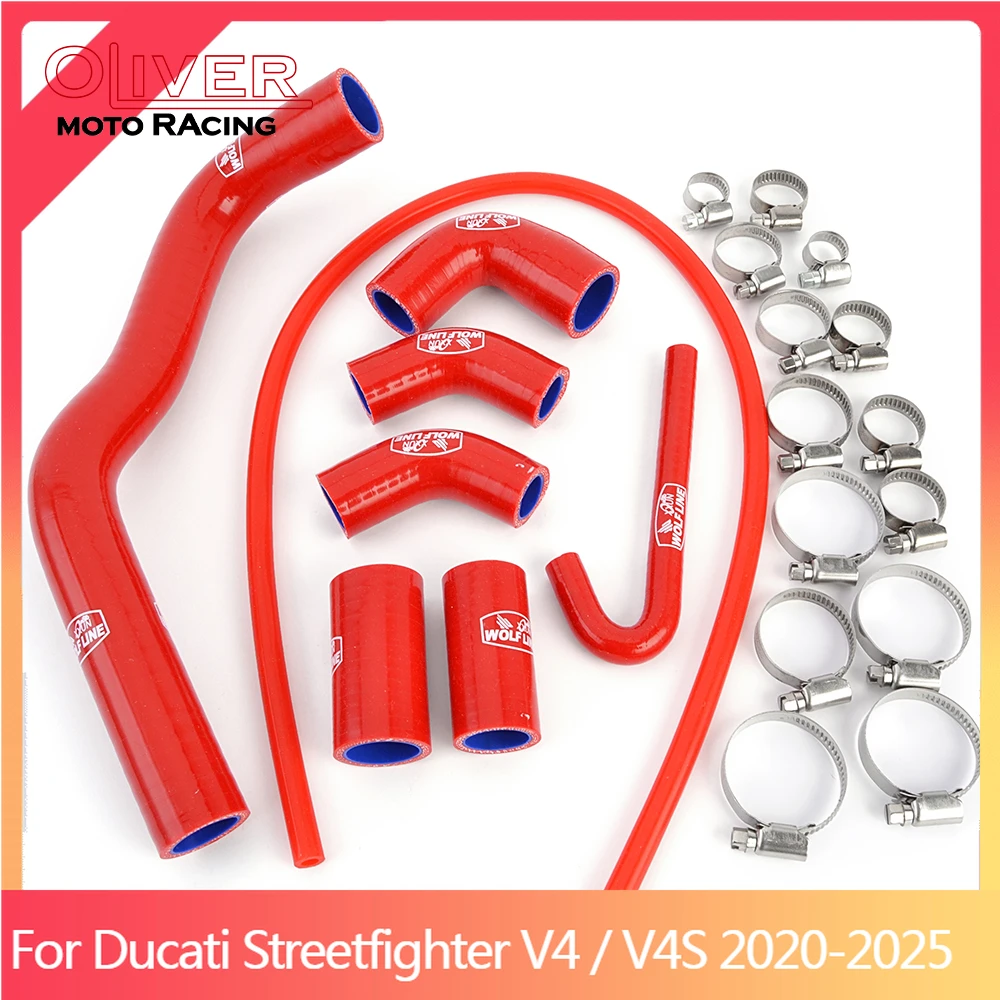 

Motorcycle Silicone Coolant Radiator Hose Kit For Ducati Streetfighter V4 S V4S 2020-2025