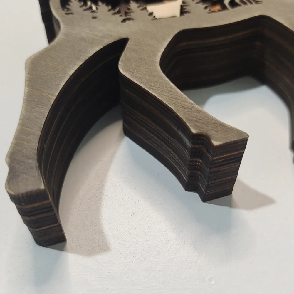 

Wooden Animal Statue Creativity Totem Office Home Decorate Crafts Christmas Gift Ornaments G