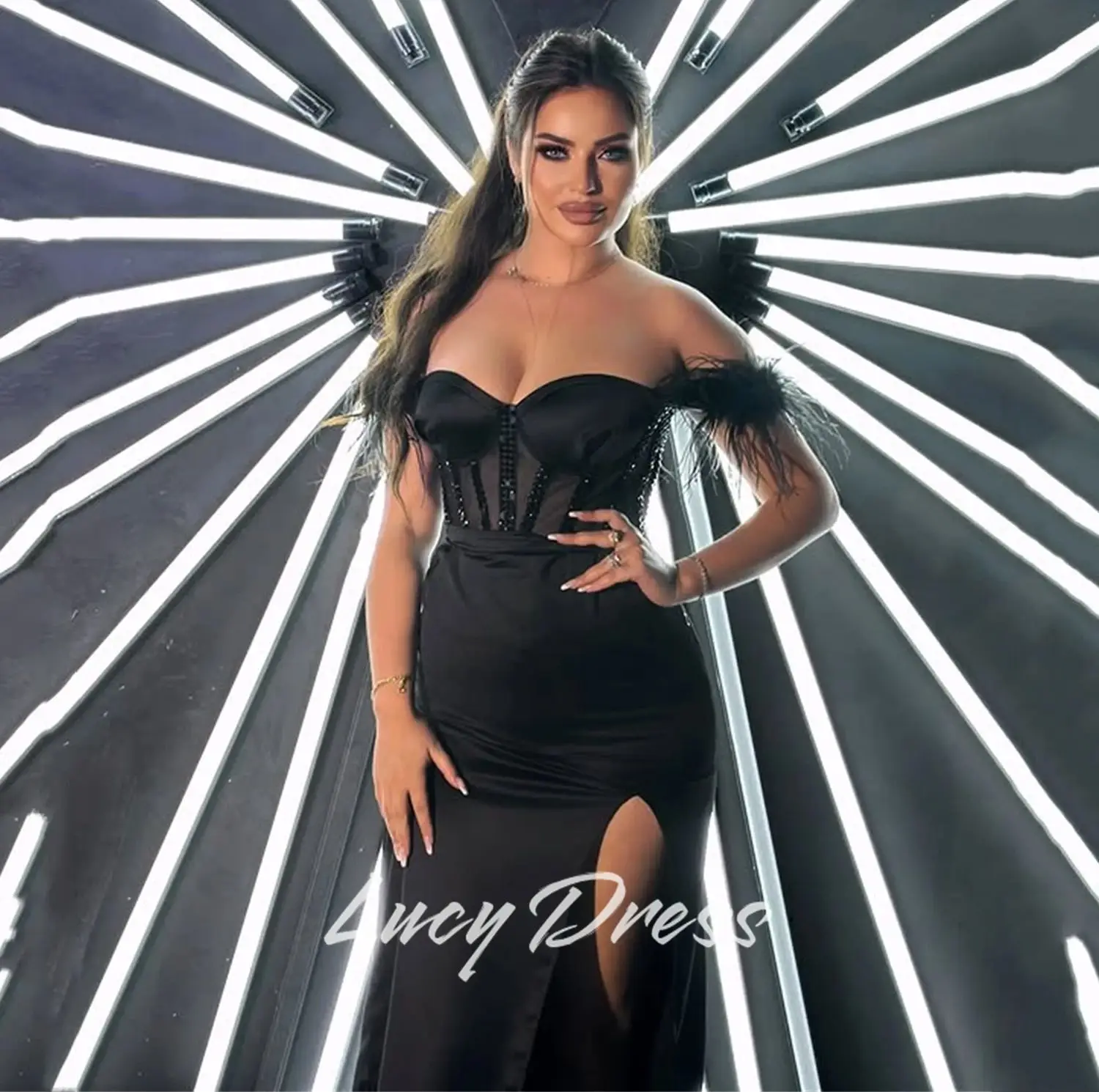 루시 맞춤형 파티 드레스 특별 행사 드레스 인어 댄스 파티 드레스 드레스 갈라 파티 드레스 칵테일 드레스 이브닝 드레스