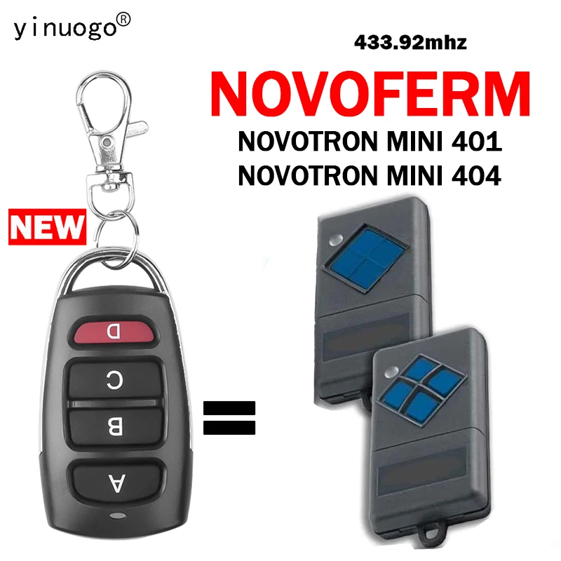 

NOVOFERM NOVOTRON MINI 401 404 Устройство открывания гаражных ворот с дистанционным управлением, 433,92 МГц, фиксированный код