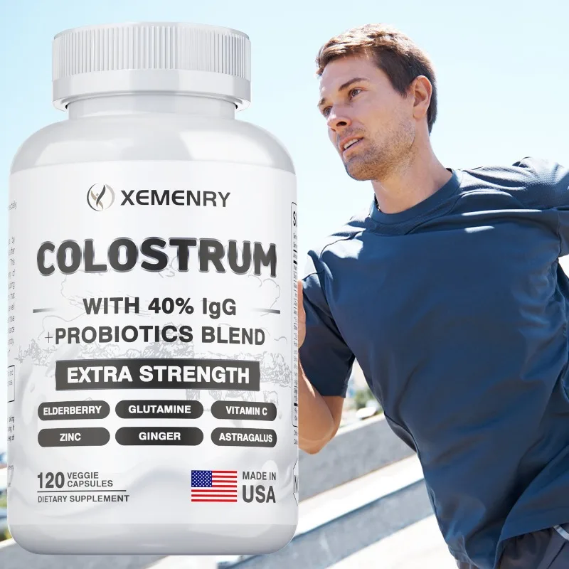 

Colostrum Capsules - Cell Repair and Growth, Support Gut and Digestive Health, Promotes Skin and Nails Health, Enhance Immunity