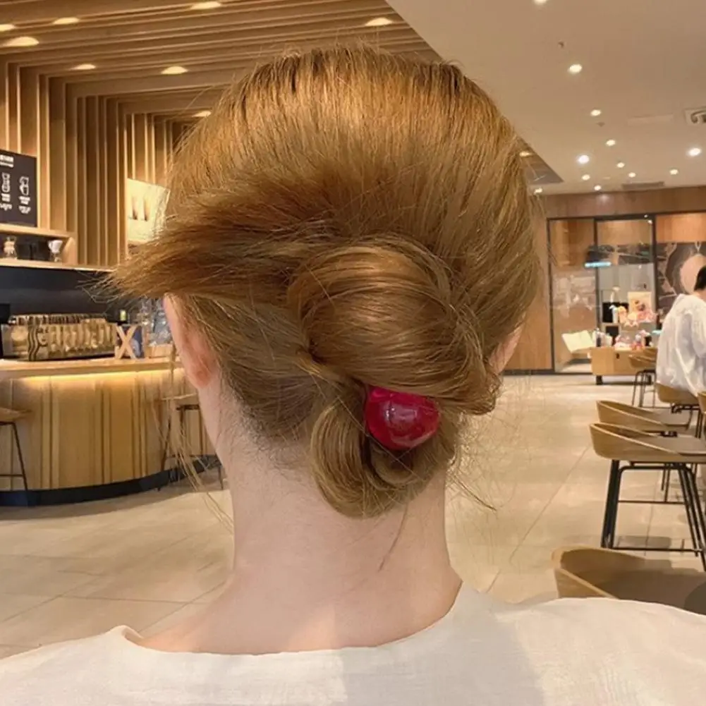 No Damage Hair Elastic Rope 2pcs Transparent Jelly Ball Hair Ties High Elasticity Hair Ropes No Damage Ponytail Bun Holders