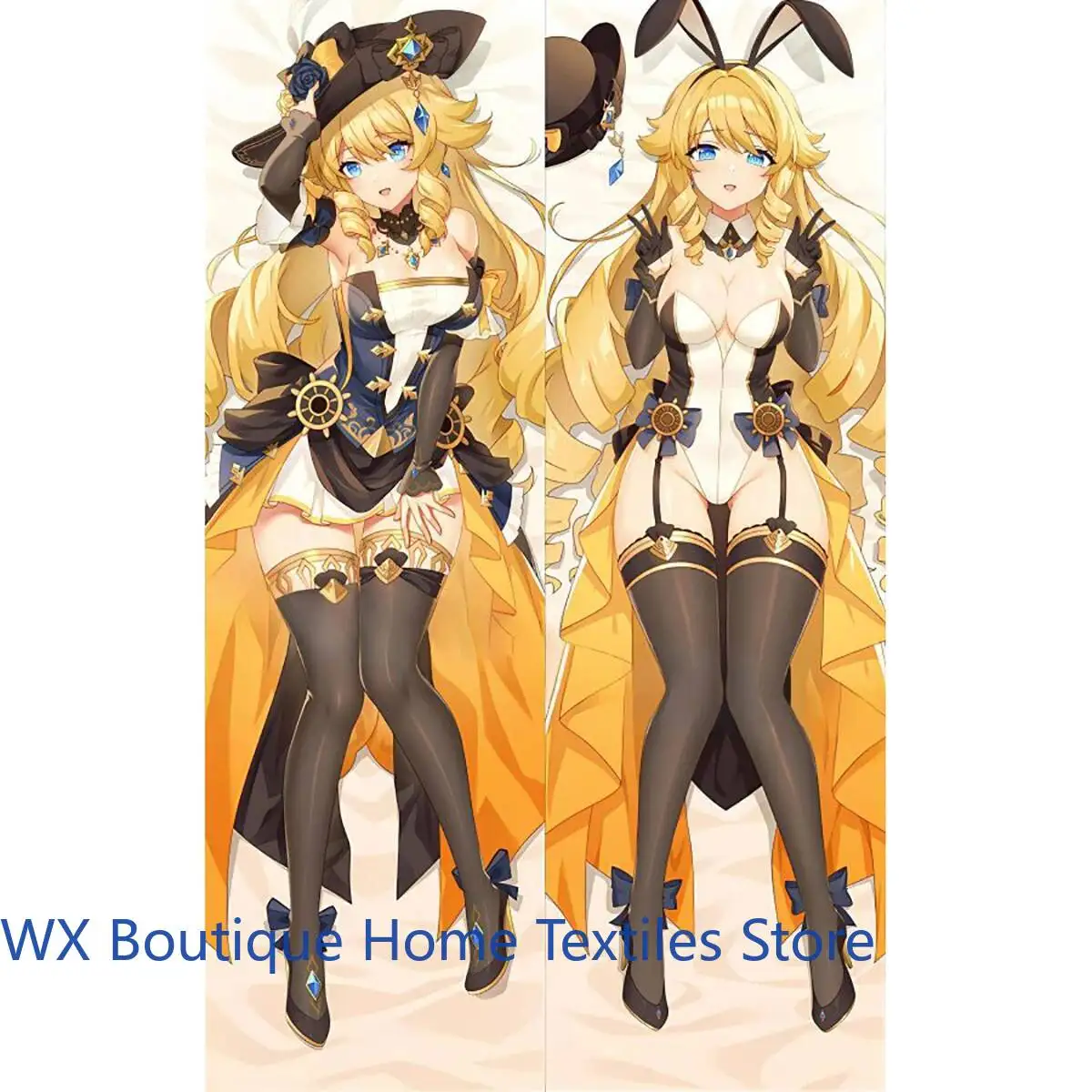 

Anime Genshin Impac Navia Sexy Dakimakura 2WAY Hing Body Case Japanese Otaku Pillow Cover