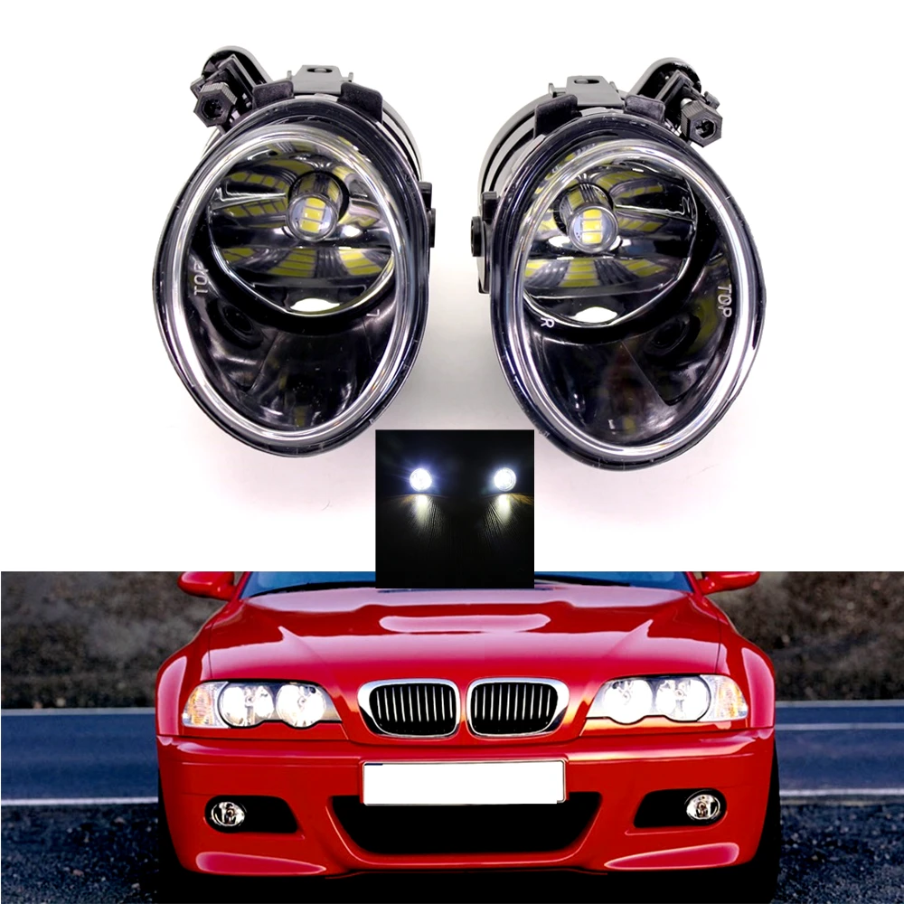 Car Lights For BMW 3 Series E46 M3 Coupe 2000 2001 2002 2003 2004 2005 2006 Car Front LED Fog Light Lamp With Bulbs