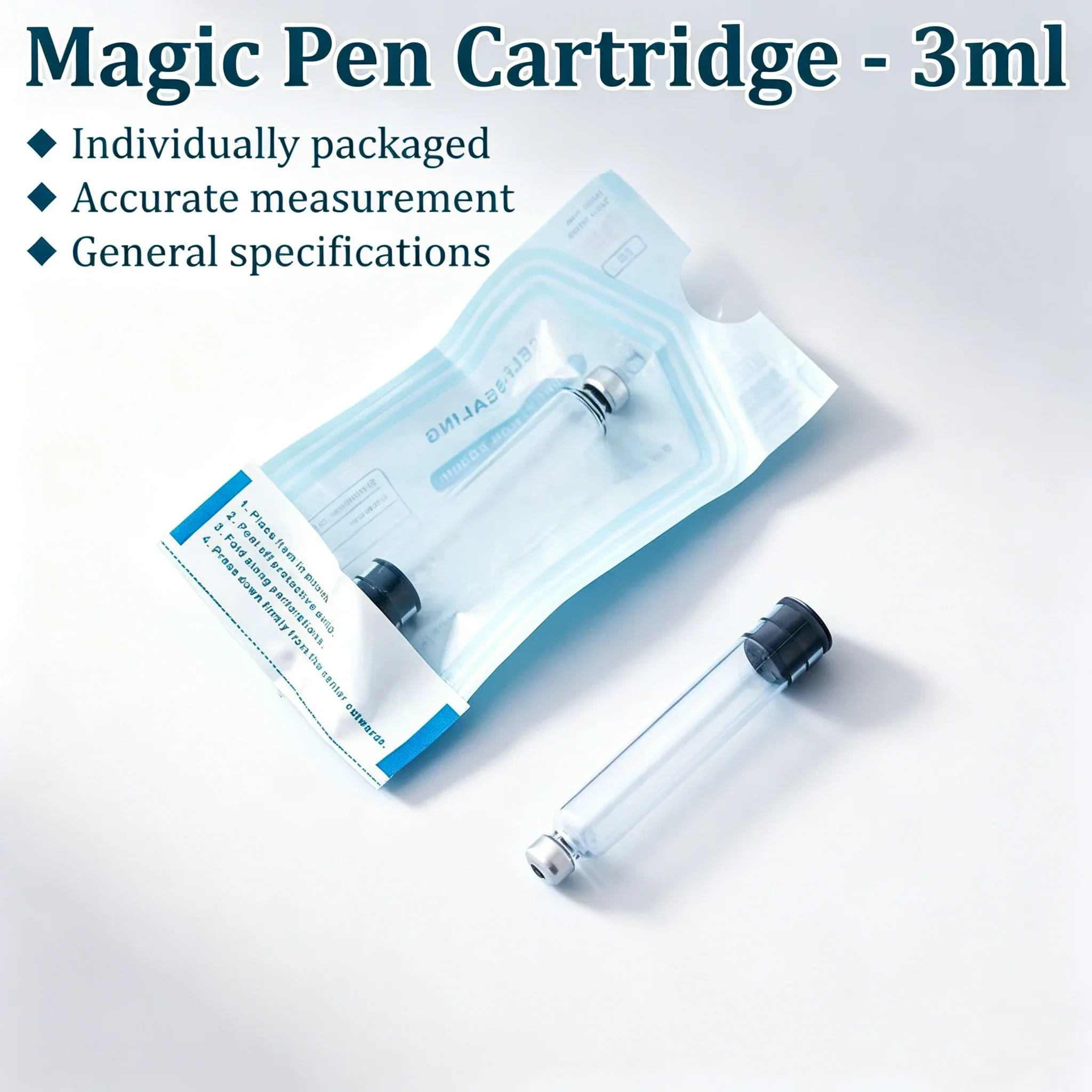 1/10/50Pcs Insulin Cartridges 3Ml Bottle,cartridges Compatible with Reusable Injection Insulin Cartridge Bottle Individual Pack