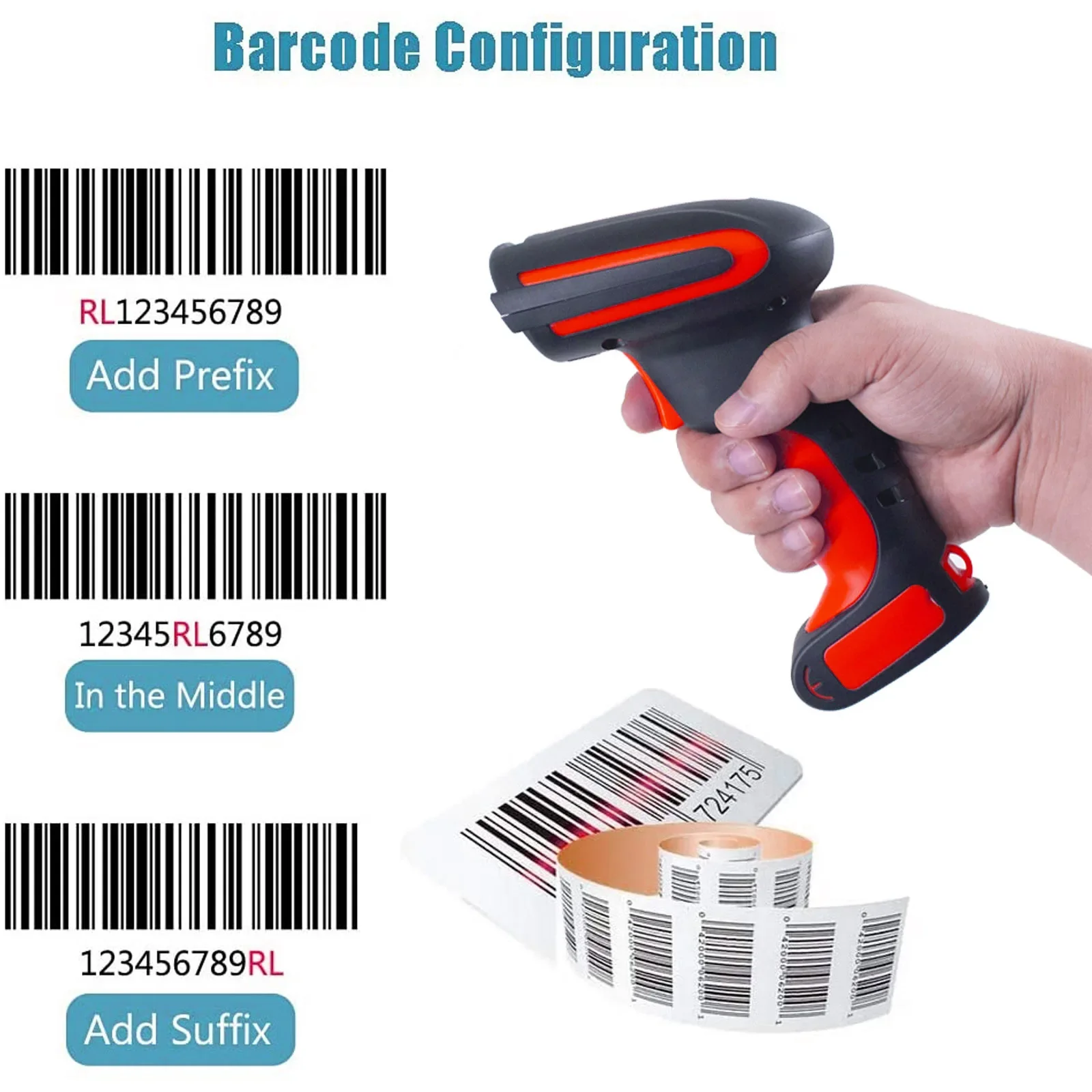2d industrieller 433 MHz drahtloser Barcode-Scanner mit Ladestation