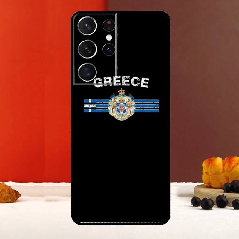 Greece Greek Flag Cover For Samsung Galaxy S23 S22 S21 Ultra Plus S20 FE Note 10 S9 S10 Plus Note 20 Ultra Case