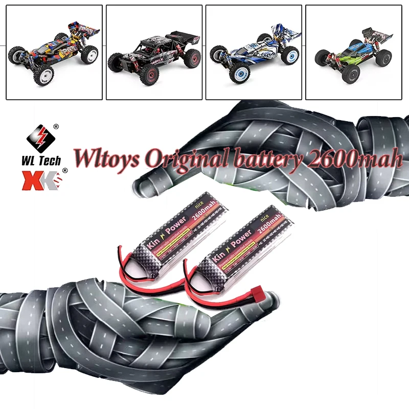 WLtoys 124007 124019 104009 144001 10428 Remote Control Car Lithium Battery 7.4V2600mah T Socket