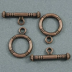 20sets copper-tone toggle clasp findings 15.7x11.8mm bar20.2mm  H0930
