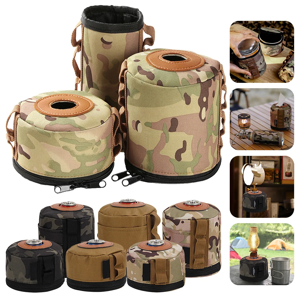 Camping Gas Can Protective Cover Gas Tank Canister Cylinder Case Outdoor Tissue Box Air Bottle Wrap Sleeve Camping Accessories