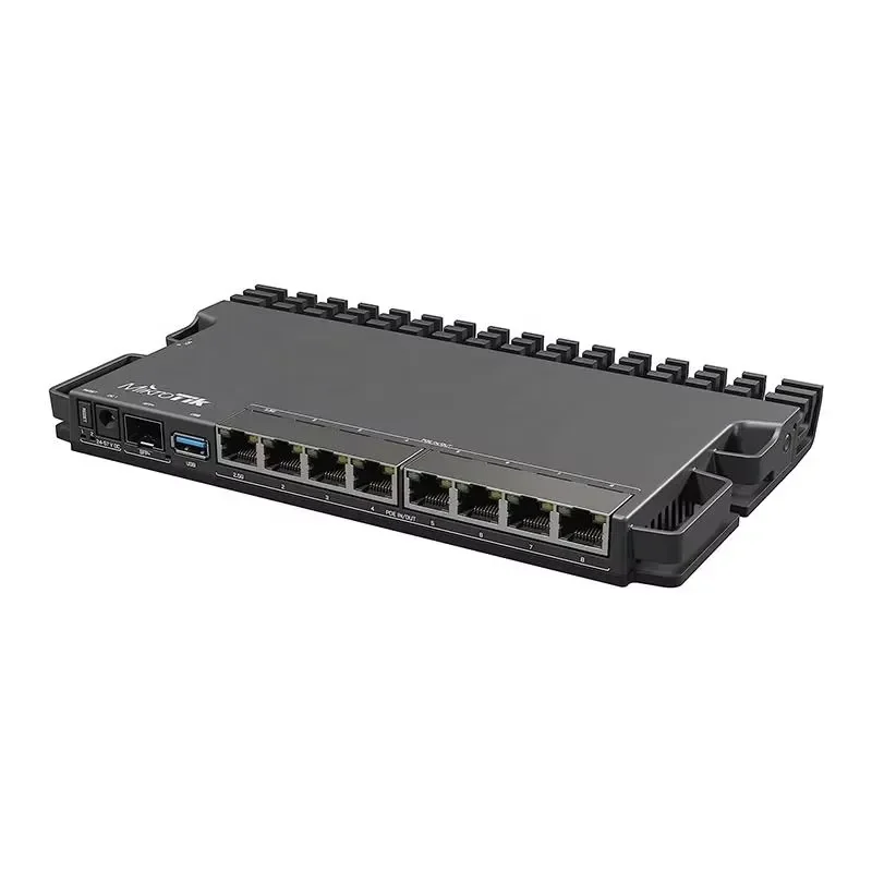 New RB5009 48-Port Stackable Network Switch with PoE-in and PoE-out on All Ports Intelligent Heat Dissipation RB5009UPr+S+IN