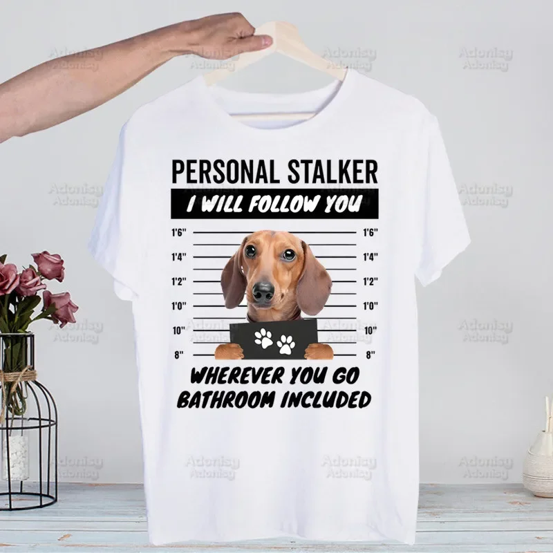 Dachshund Teckel Funny Cute Dog Animal Funny T Shirt Men New Casual Short Sleeve Tshirt Homme Manga Unisex T-shirt Tees