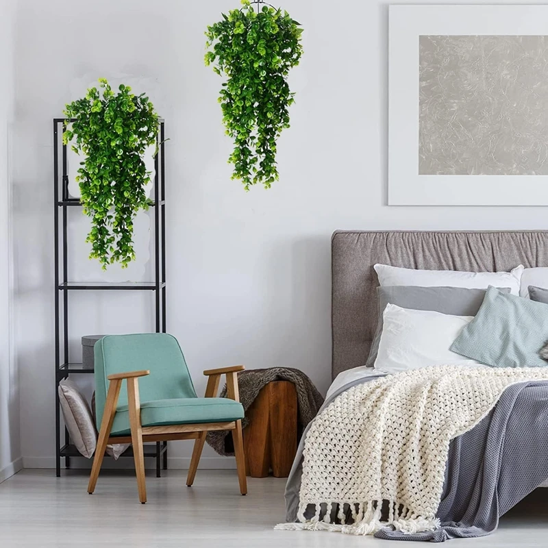 Eucalyptus Leaf Artificial Plant Vine Hanging Green Fake Plant for Home  Room Decor Garden Wedding Decoration Outdoor Ornament - AliExpress 15