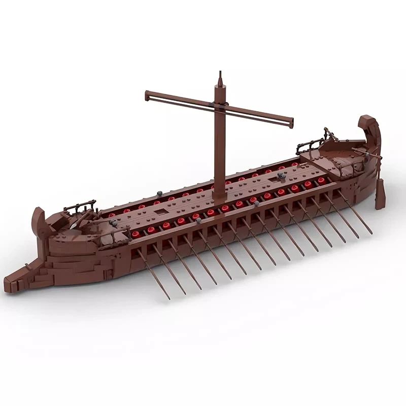 Bricklink Military Ship Ideas MOC Greek Pirate Ship Bricks Creative Expert Warship Sets Building Blocks Toys For Children Gift