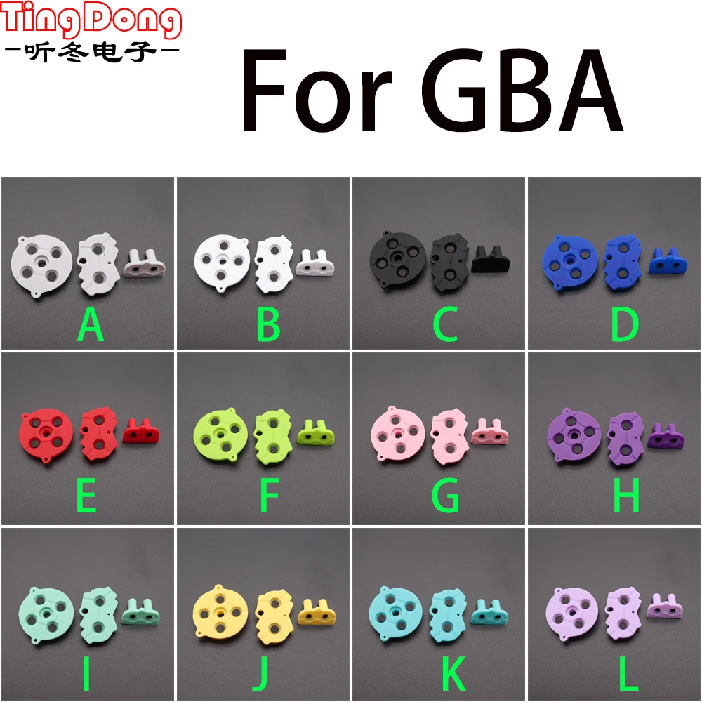 1ชุดยางปุ่ม A-B D-Pad สำหรับ Game Boy GBA ซิลิโคน Conductive เริ่มต้นเลือกปุ่มกด