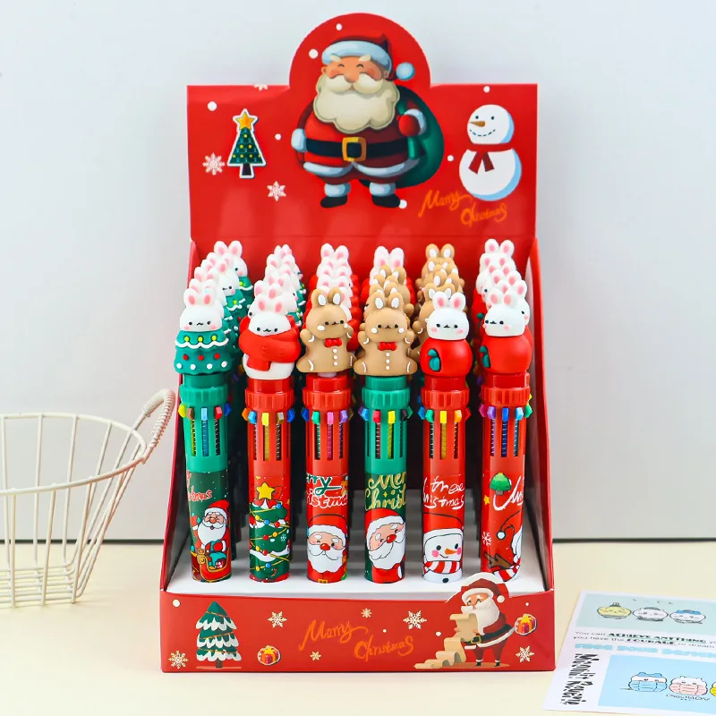 Kerstkonijn Tienkleurige balpen Meerkleurige perspen Hoge waarde modellering Kleur Briefpapier Terug naar school