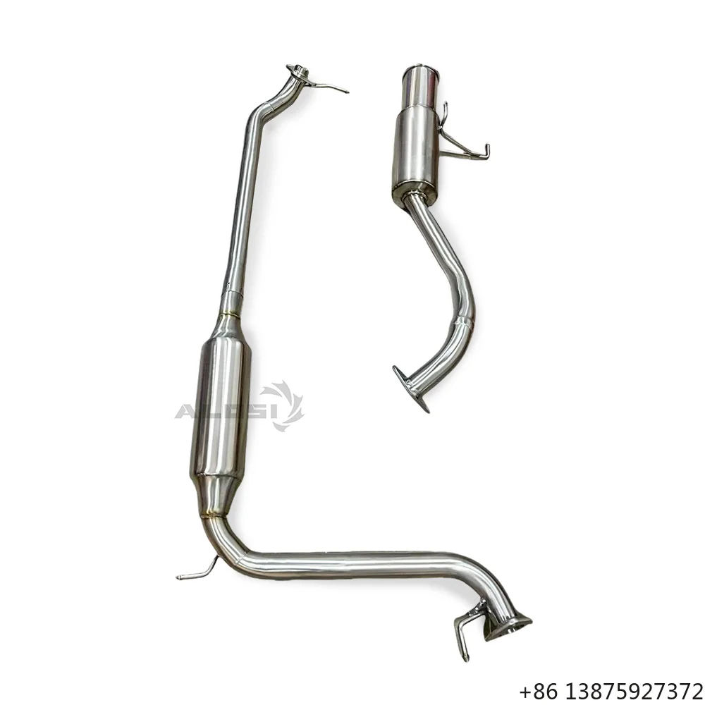 JDM Style Performance Cat-back for  Fit GE6 1.3L 2008-2013 |304 Stainless Steel Racing Muffler for Compact Car Tuning