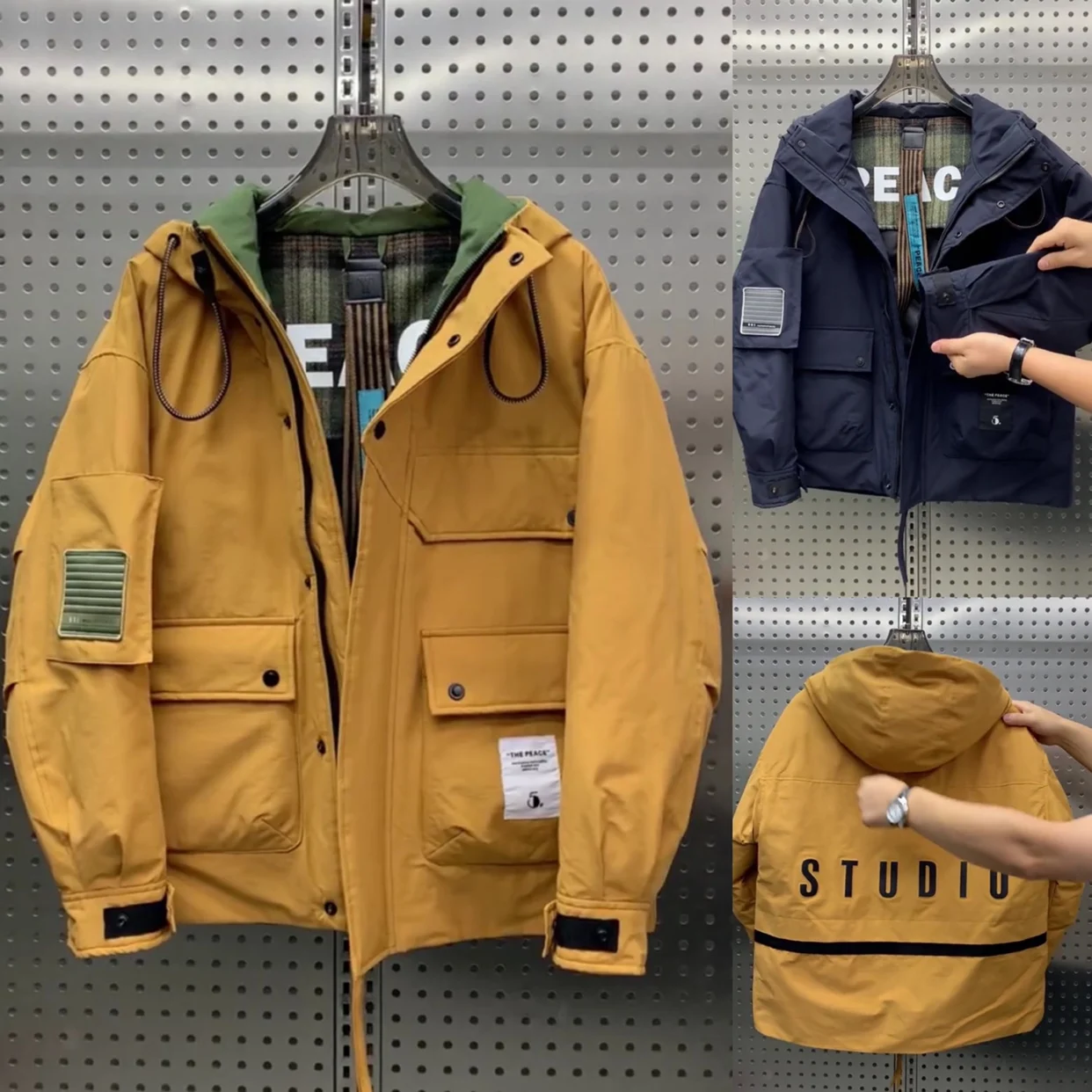 

Мужская зимняя парка-пуховик свободного кроя, теплая верхняя одежда для активного отдыха, однотонная, с капюшоном, молодежная, модная, утепленная