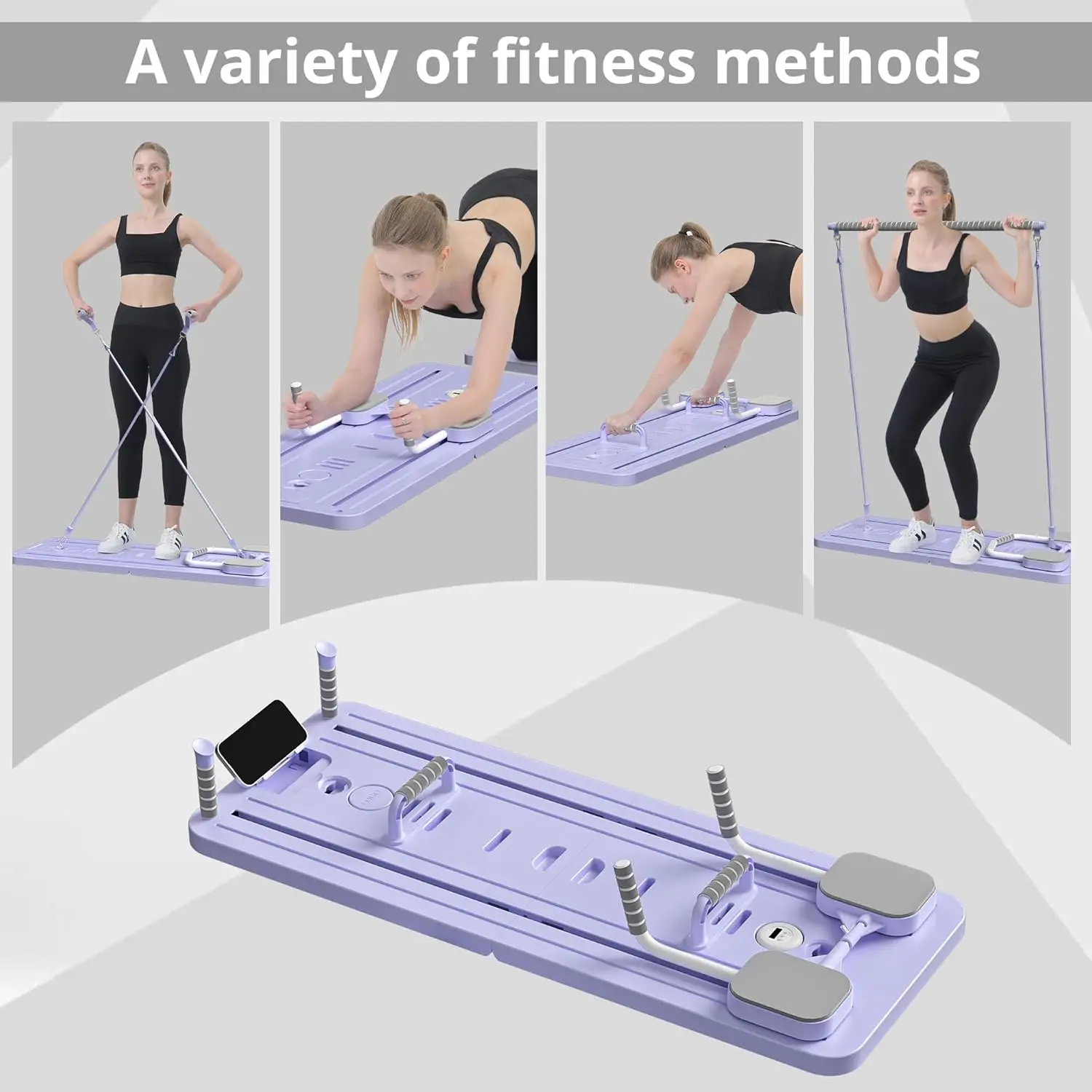 Polypropylene Pilates Reformer Board Set Foldable Multi-Purpose Home Use Sliding Board