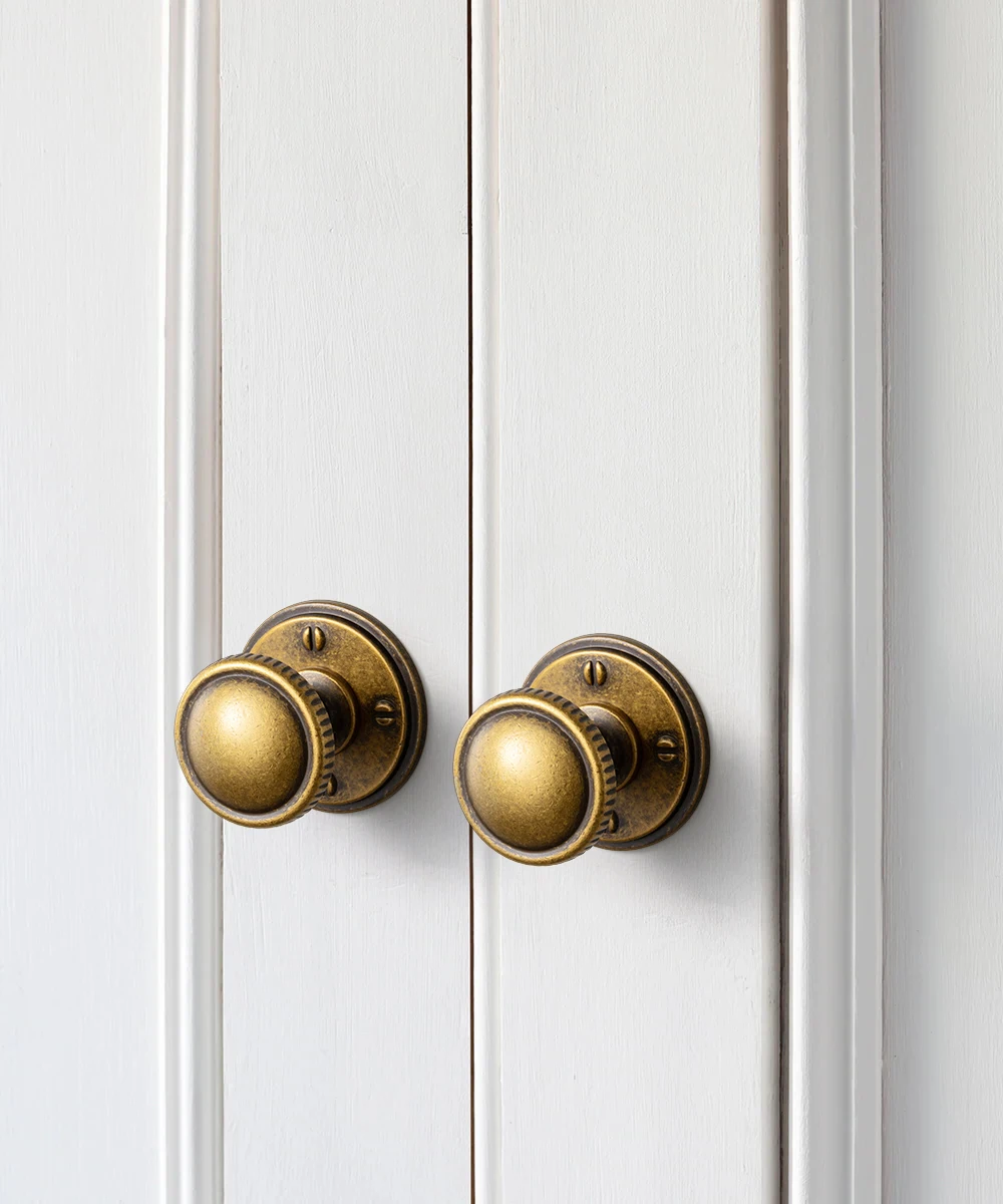6Pack Antique Brass Cabinet Knob with Backplate Round Drawer Knob Zinc Alloy Cabinet Handles, Vintage Style Dresser Pull Cabinet Hardware For Bedroom Kitchen, Vanity, Furniture, Closet