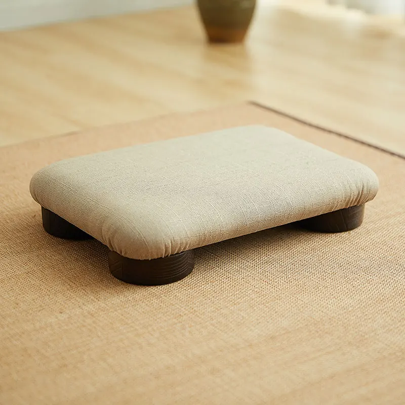 Japanese style household solid wood small wooden stool bay window tatami rice low stool footstool baby small stool soft seat chi