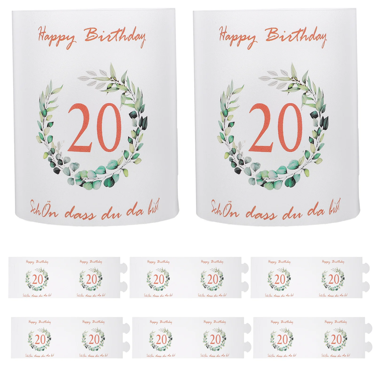 

8pcs Birthday Lamp Shade Pvc Windproof For Diy Candles Desktop Party Supplies Plastic Cylinder Covers