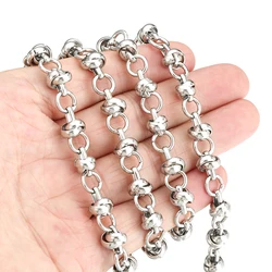 1 Meter 8mm Wide Stainless Steel Heavy Chunky Knot Punk Necklaces Chains DIY Jewelry Findings Making Handmade Bracelets
