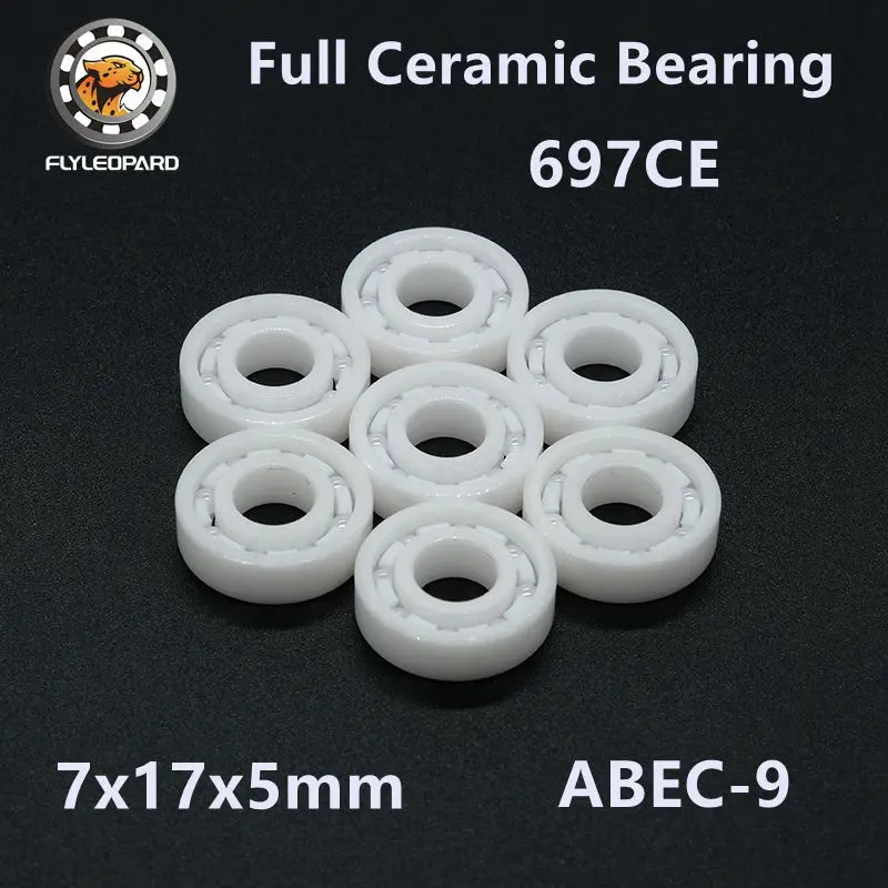 

5PCS 697CE 7X17X5 mm Full Ceramic Bearing Zro2 Material All Zirconia Ball Bearings For Semiconductor Wafer Robots