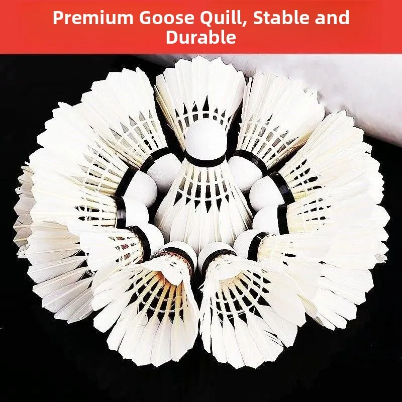 

Ветрозащитные воланы для бадминтона из гусиного пера, набор из 12 штук, прочные, для соревнований и тренировок в помещении, не легко разрушаются.