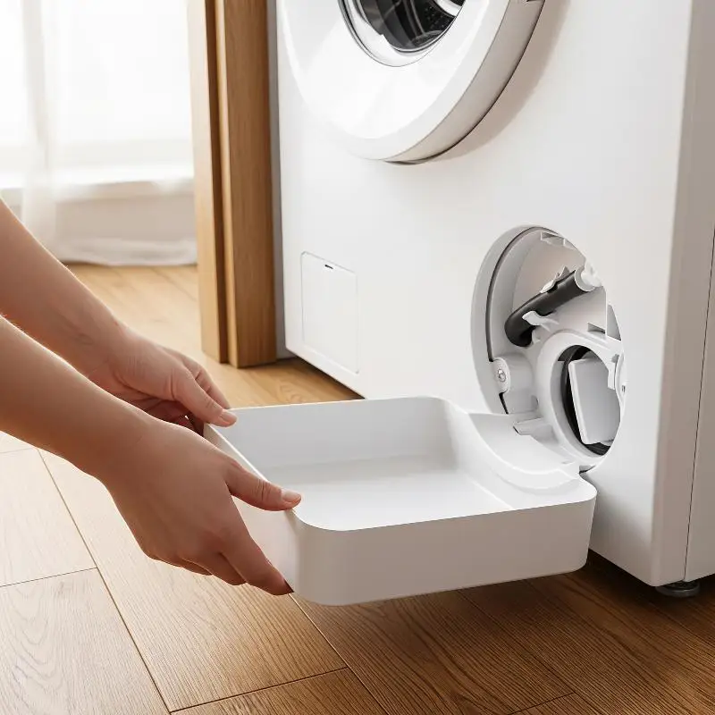 Washing Machine Drain Tray Leakproof Water Collection Design Prevents Floor Overflow Damage Renter Friendly for Laundry Use