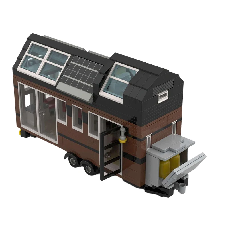 MOC-31259 Tiny House auf Rädern Baustein Montagemodell kreatives Haus Auto Montage Puzzle kreative Weihnachtsgeschenke 712PCS