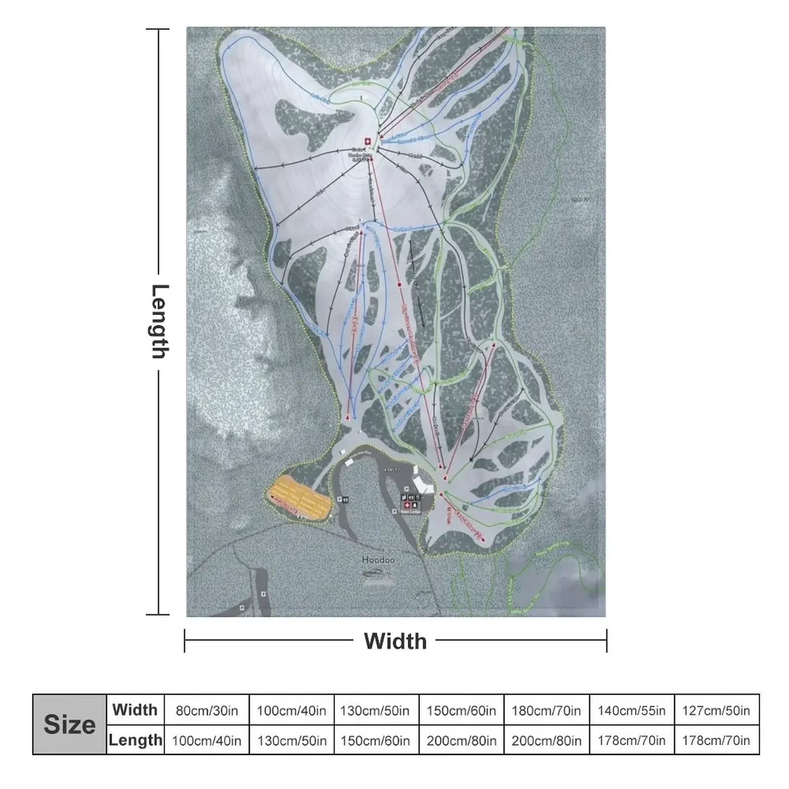 Hoodoo Resort Trail Map Throw Blanket christmas gifts wednesday Sofa Throw For Sofa Thin Blankets
