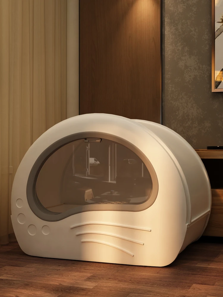 

Большой туалет для кошек с выдвижным ящиком, двойной дверцей, дезодорирующий, гигантский размер, для ручной уборки, круглый, для домашних животных