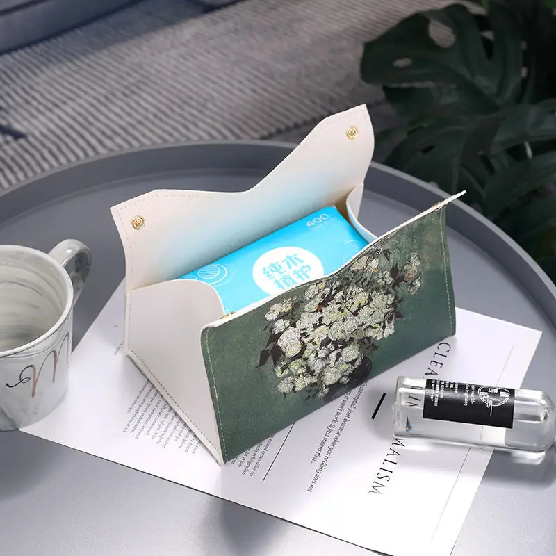 PU-Leder-Taschentuchbox, dekorativer Serviettenhalter mit Knöpfen, geeignet für Wohnzimmer, Schlafzimmer und Badezimmer. – Detail 10