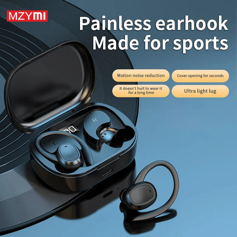 

MZYMI S260 Touch Control Headphones Wireless Bluetooth5.3 Headset HiFI Stereo Waterproof Earphone TWS Sports Earbuds with Mic