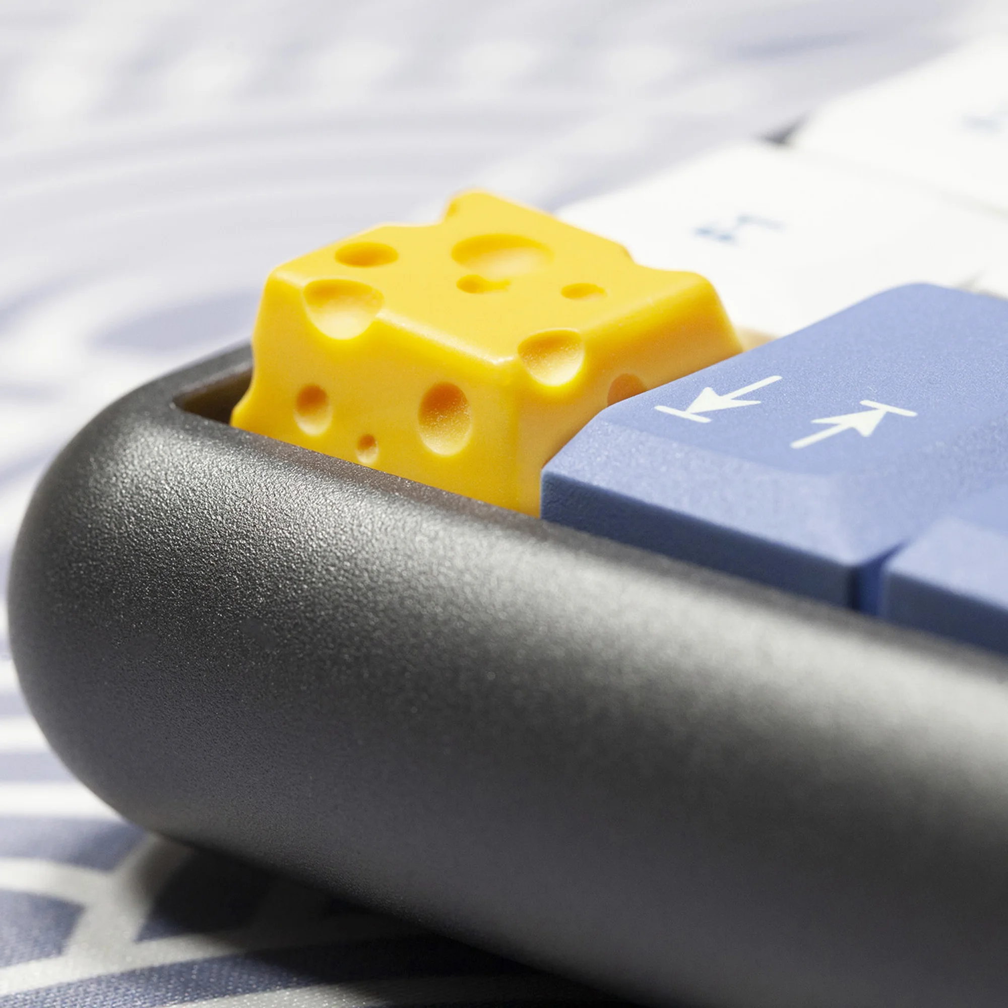 Cheese Resin Artisan Keycap Low Profile Keycap for Low Profile MX Stem Mechanical Keyboard Handmade Yellow Novlty Keycap