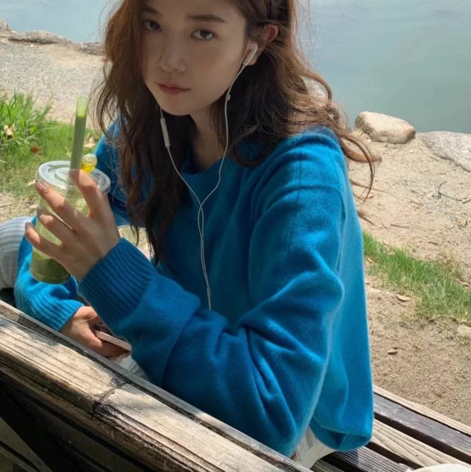 

TheBarnnet Pure Color round Ne Long Sve Knitted Wool Base irt Sweater Commute Sle Autumn 2025 Women's Faion