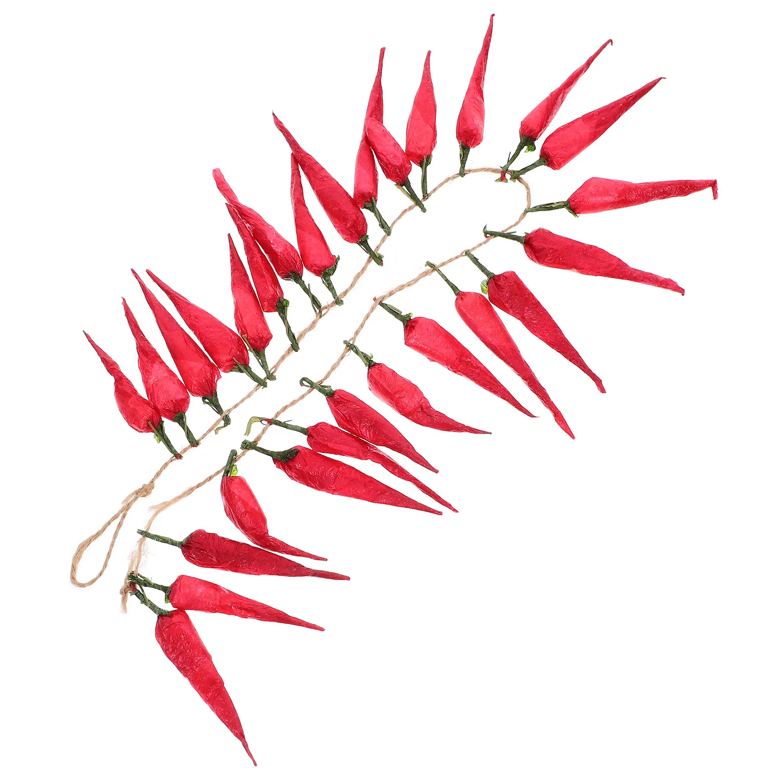 Artificial Chili Pepper String 30 Piece Lifelike Fake Vegetable Kitchen Wall Farmhouse Hanging Decor