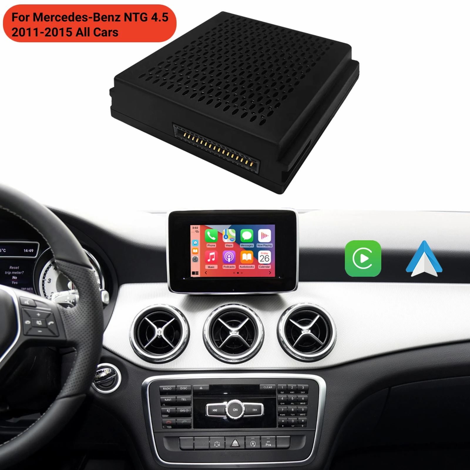 Plug And Play Wireless Carplay Upgrade Module ONLY Compatible With Mercedes-Benz NTG 4.5 System Becker Navi-dock 2011-2015 Cars