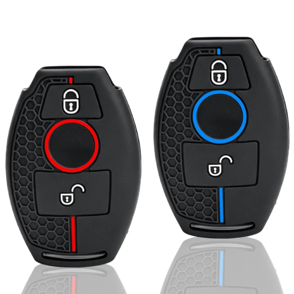 Silicone Car Key Case Cover For Mercedes Benz A B G R Class GLA GLK W176 W204 W251 W463 Accessories