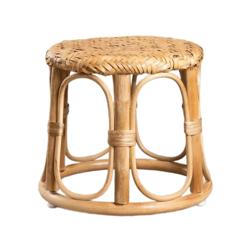 

Superior Quality Low Rattan Stool Top Selected Rattan Sitting Stool From Vietnam Factory