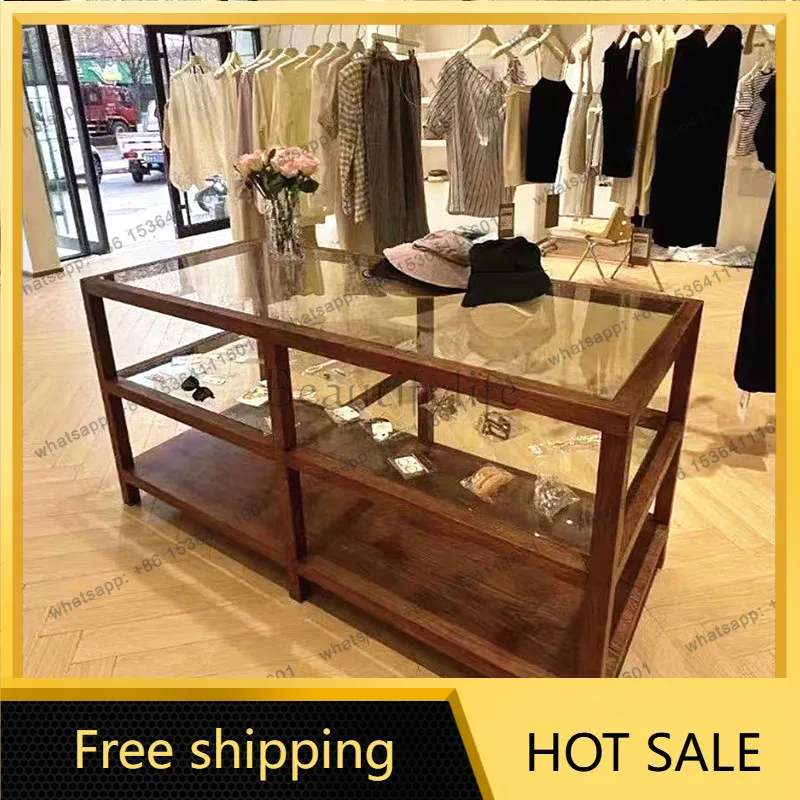 Clothing store Nakajima table retro glass display rack