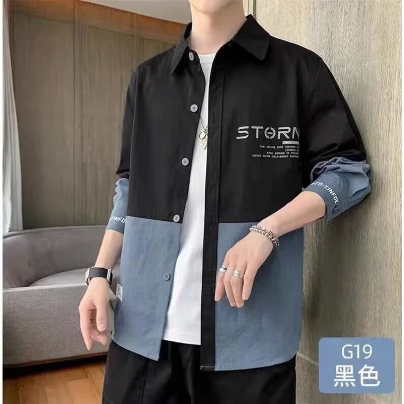 High-quality Pocket Shirt Oversized Men's Shirt Korean Harajuku High Street Top Spring montage Sweatshirt Men's Clothing 2024