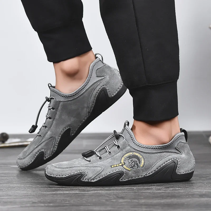 

Противоскользящая износостойкая горная обувь, мужская обувь большого размера, весенне-летняя повседневная обувь в стиле ретро, трендовая обувь для вождения