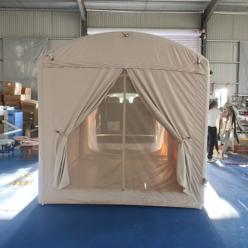 Outdoor SUV inflatable tail tent, camping canopy rainproof family tent, portable and lightweight quick-opening tent