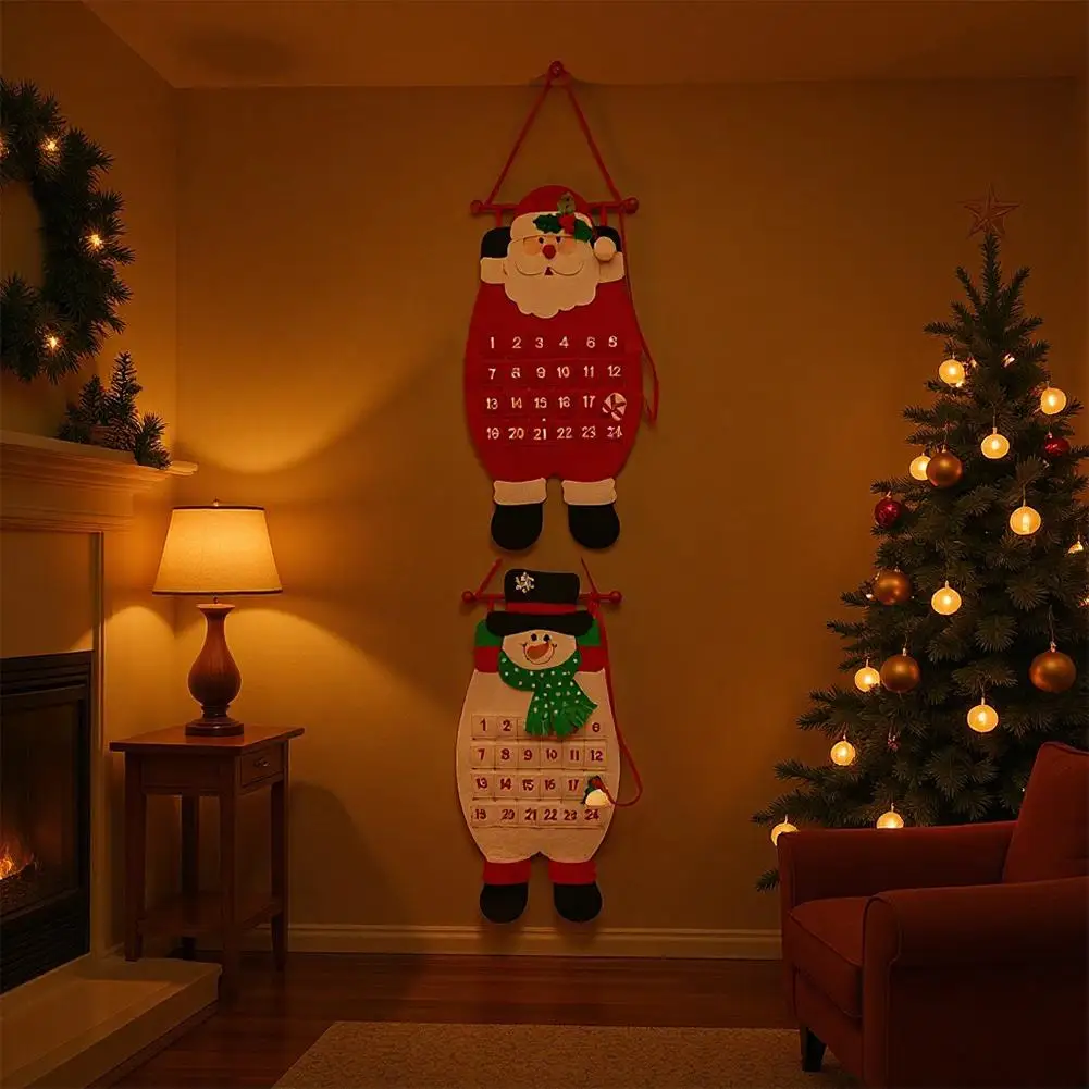 ورأى التقويم العد التنازلي الإبداعي التقويم الرقمي قلادة DIY شجرة عيد الميلاد الحلي سانتا كلوز الأبيض ثلج الأيائل عيد الميلاد