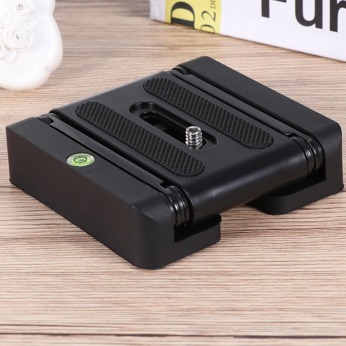 

Z-Type Folding Camera Stand Quick Foldable Mounting Board Desktop Tripod Portable Cloud Platform Black Durable Plastic Camera