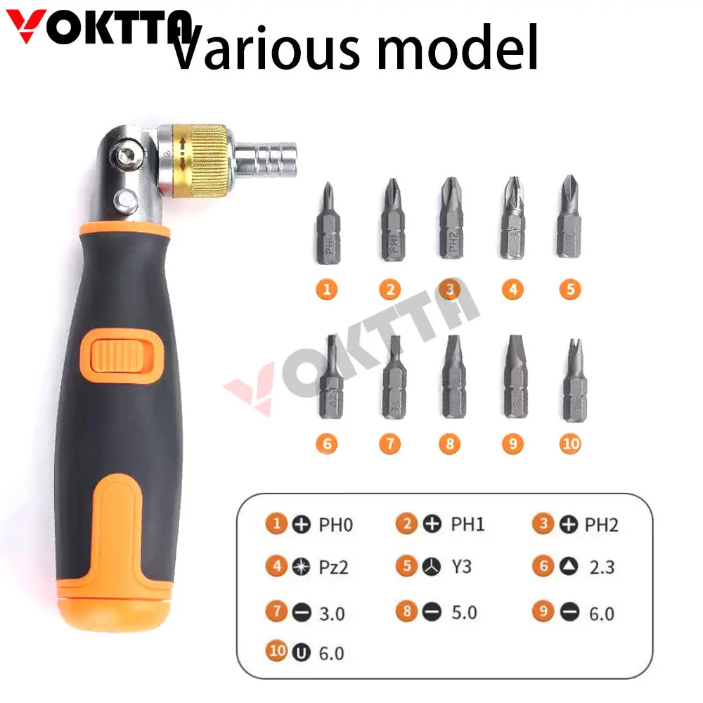 Portable Manual Ratchet Screwdriver Hidden Screwdriver Head Multi Angle Corner Capable Multifunctional Precision Screwdriver Set