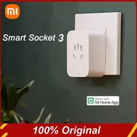 Xiaomi Mijia Smart Socket 3 WIFI Power Statistics Version Wireless Remote Control Adaptor Power On Off Work With Mi Home APP