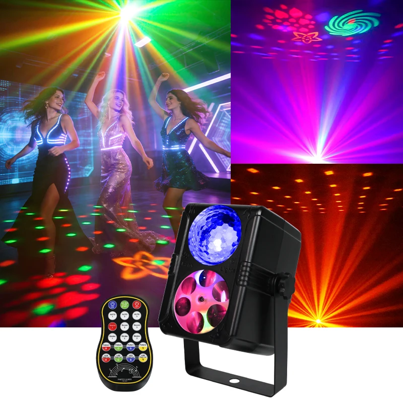 2025 Remote & Sound Control Stanta Luces Navideas Decor for Xmas DJ Disco Led Gobo Projector Christmsa Light Decorative Lighting